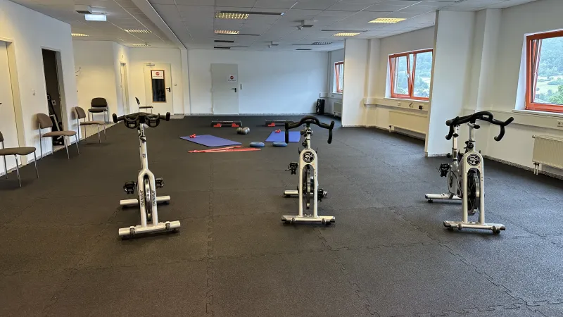 Bodenschutzmatten für Fitness, leicht zu verlegen und schalldämpfend, ideal für Cardio-Geräte und Trainingsbereiche.