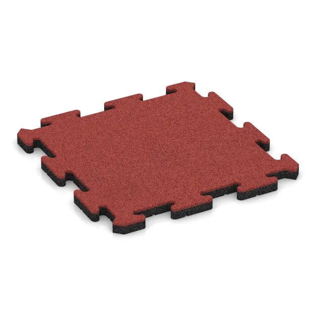 Piastra antitrauma ad incastro puzzle von WARCO im Farbdesign Rosato mit den Abmessungen 500 x 500 x 30 mm. Produktfoto von Artikel 5302 in der Aufsicht von schräg vorne.