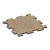 Spielmatte von WARCO im Farbdesign Travertin mit den Abmessungen 500 x 500 x 18 mm. Produktfoto von Artikel 0062 in der Aufsicht von schräg vorne.