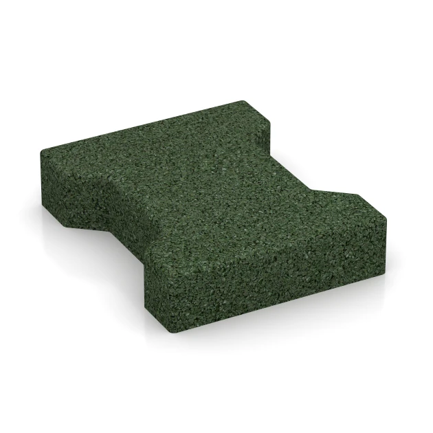 Pavimentazione in gomma von WARCO im Farbdesign Verde erba mit den Abmessungen 20 x 16,5 x 4,3 cm | 0,0278 m². Produktfoto von Artikel 3605 in der Aufsicht von schräg vorne.