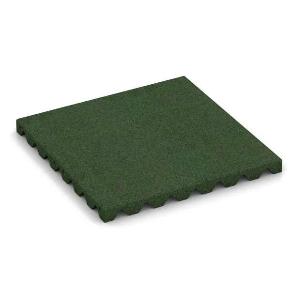 Piastra antitrauma von WARCO im Farbdesign Verde erba mit den Abmessungen 500 x 500 x 40 mm. Produktfoto von Artikel 0624 in der Aufsicht von schräg vorne.