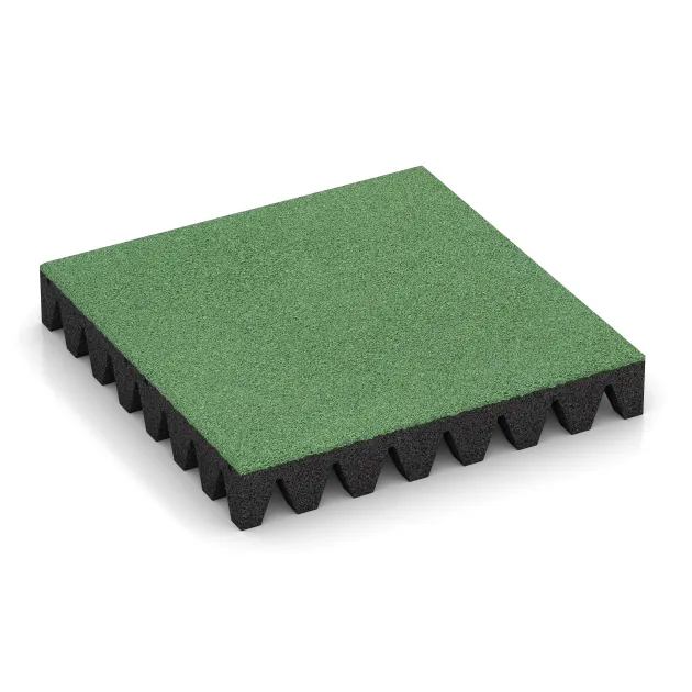 Piastra antitrauma von WARCO im Farbdesign Verde pallido mit den Abmessungen 500 x 500 x 80 mm. Produktfoto von Artikel 0723 in der Aufsicht von schräg vorne.