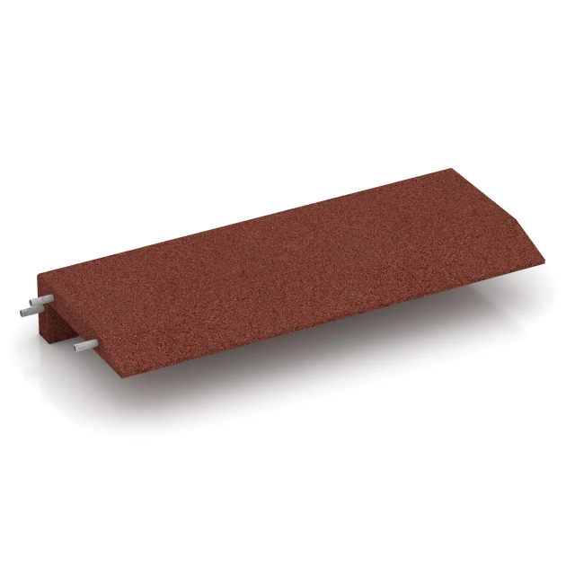 Bordo in gomma a L von WARCO im Farbdesign Rosso mattone mit den Abmessungen 100 x 40 cm | 4,5/14,5 cm. Produktfoto von Artikel 2606 in der Aufsicht von schräg vorne.