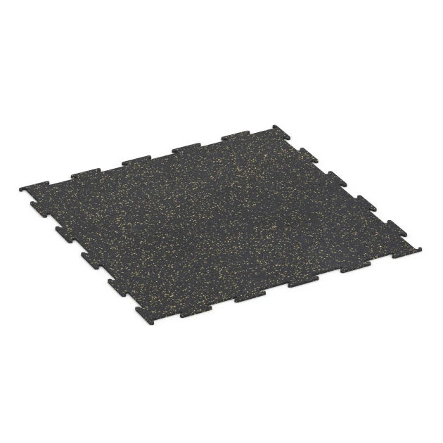 Pavimento Fitness Compatto von WARCO im Farbdesign Giallo leggermente punteggiato mit den Abmessungen 100 × 100 × 0,8 cm. Produktfoto von Artikel 6454 in der Aufsicht von schräg vorne.