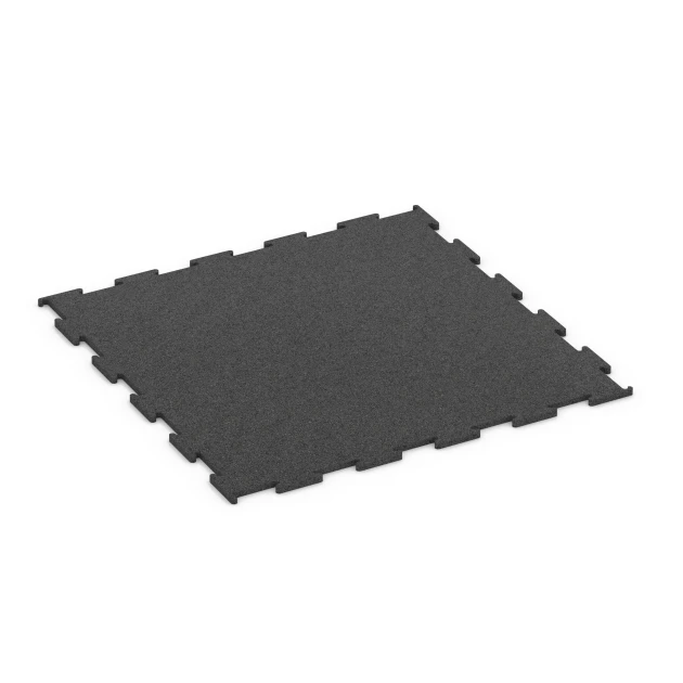 Fitnessboden Kompakt von WARCO im Farbdesign Anthrazit mit den Abmessungen 50 × 50 × 0,8 cm. Produktfoto von Artikel 6455 in der Aufsicht von schräg vorne.