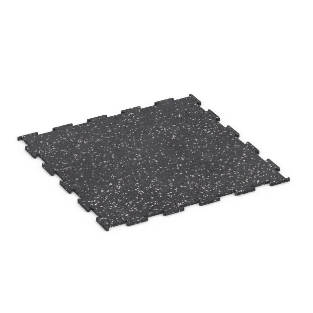 Pavimento Fitness Compatto von WARCO im Farbdesign Grigio leggermente punteggiato mit den Abmessungen 50 × 50 × 0,8 cm. Produktfoto von Artikel 6458 in der Aufsicht von schräg vorne.