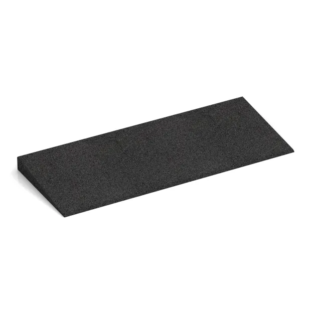 Übergangsrampe 75 cm von WARCO im Farbdesign Anthrazit mit den Abmessungen 750 x 300 mm | 8 <  45 mm. Produktfoto von Artikel 2468 in der Aufsicht von schräg vorne.