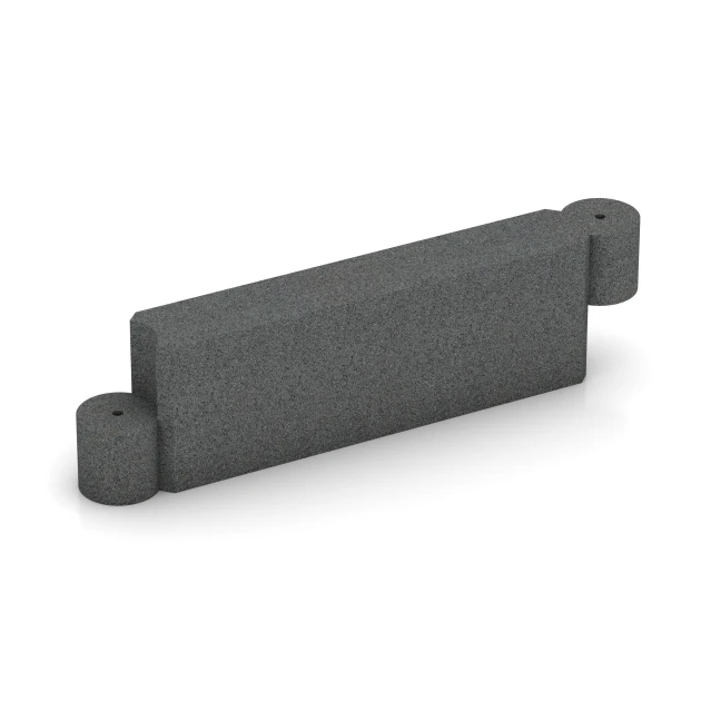 Cordolo in gomma von WARCO im Farbdesign Grigio ardesia mit den Abmessungen 100 x 15 x 30 cm. Produktfoto von Artikel 2577 in der Aufsicht von schräg vorne.