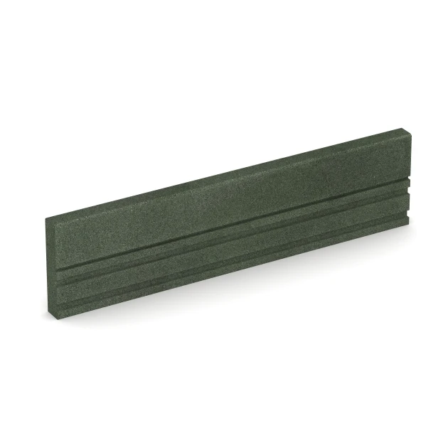 Cordolo in gomma von WARCO im Farbdesign Verde erba mit den Abmessungen 100 × 5 × 25 cm. Produktfoto von Artikel 3786 in der Aufsicht von schräg vorne.
