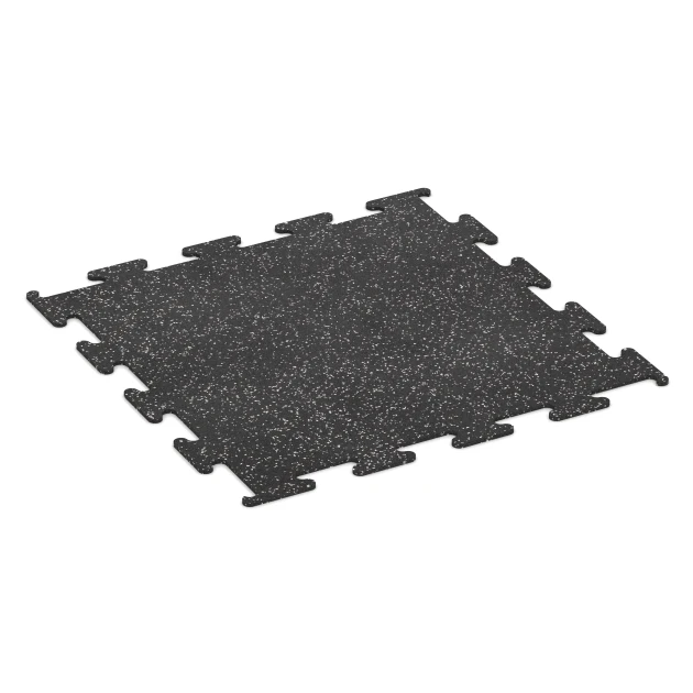 Fitness Performance Elite Trainingsboden von WARCO im Farbdesign Leicht Grau Gesprenkelt mit den Abmessungen 100 x 100 x 1 cm | 1,00 m². Produktfoto von Artikel 3776 in der Aufsicht von schräg vorne.