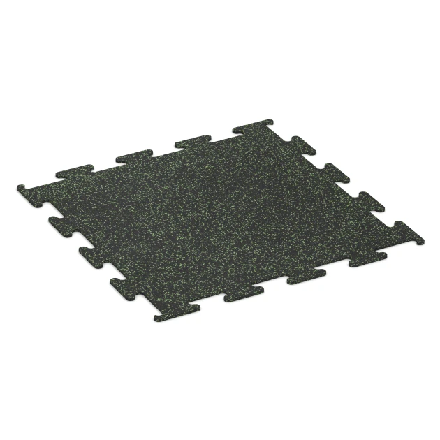 Fitness Performance Elite pavimento sportivo von WARCO im Farbdesign Verde leggermente punteggiato mit den Abmessungen 100 x 100 x 1 cm | 1,00 m². Produktfoto von Artikel 3755 in der Aufsicht von schräg vorne.