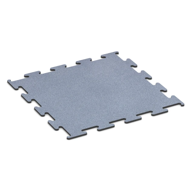 Fitness Performance Elite Trainingsboden von WARCO im Farbdesign Nebelgrau mit den Abmessungen 100 x 100 x 1,5 cm | 1,00 m². Produktfoto von Artikel 6148 in der Aufsicht von schräg vorne.