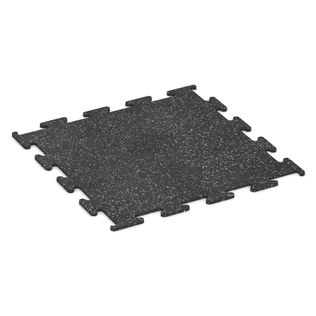 Fitness Performance Elite Trainingsboden von WARCO im Farbdesign Leicht Grau Gesprenkelt mit den Abmessungen 100 x 100 x 1,5 cm | 1,00 m². Produktfoto von Artikel 3777 in der Aufsicht von schräg vorne.
