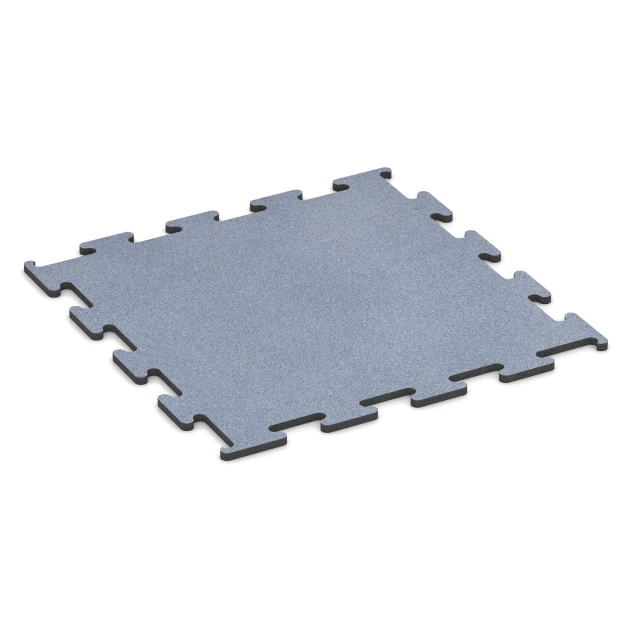 Fitness Performance Elite Trainingsboden von WARCO im Farbdesign Nebelgrau mit den Abmessungen 100 x 100 x 2 cm | 1,00 m². Produktfoto von Artikel 6150 in der Aufsicht von schräg vorne.