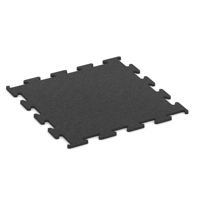 Fitness Performance Elite pavimento sportivo von WARCO im Farbdesign Antracite mit den Abmessungen 50 x 50 x 1 cm | 0,25 m². Produktfoto von Artikel 3749 in der Aufsicht von schräg vorne.