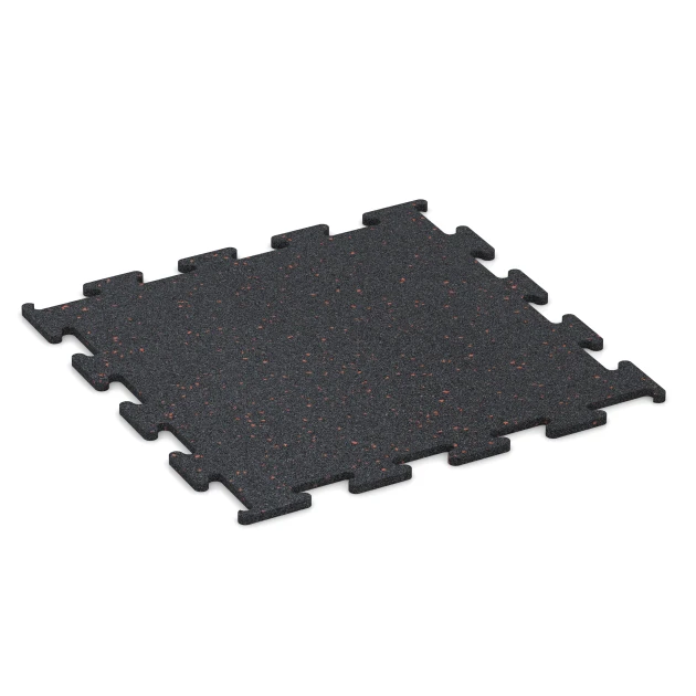 Fitness Performance Elite pavimento sportivo von WARCO im Farbdesign Rosso leggermente punteggiato mit den Abmessungen 50 x 50 x 1 cm | 0,25 m². Produktfoto von Artikel 3765 in der Aufsicht von schräg vorne.