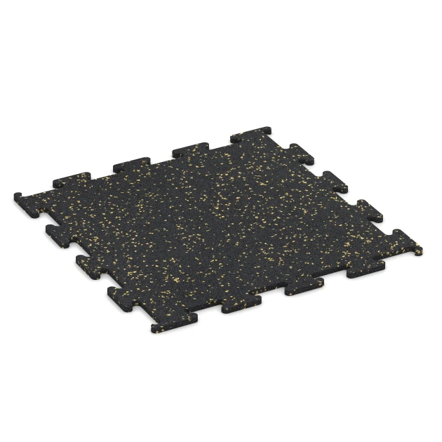 Fitness Performance Elite pavimento sportivo von WARCO im Farbdesign Giallo leggermente punteggiato mit den Abmessungen 50 x 50 x 1 cm | 0,25 m². Produktfoto von Artikel 3764 in der Aufsicht von schräg vorne.