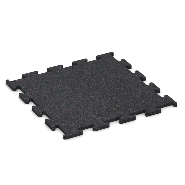 Fitness Performance Elite pavimento sportivo von WARCO im Farbdesign Rosso leggermente punteggiato mit den Abmessungen 50 x 50 x 1,5 cm | 0,25 m². Produktfoto von Artikel 3769 in der Aufsicht von schräg vorne.