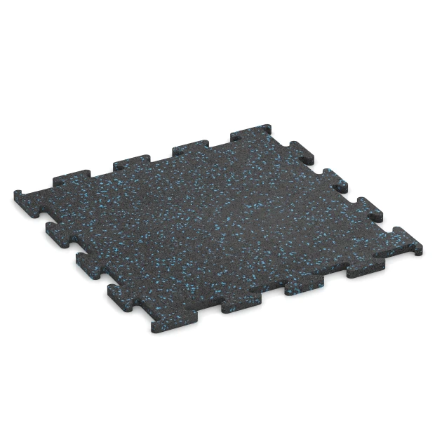 Fitness Performance Elite pavimento sportivo von WARCO im Farbdesign Azzurro leggermente punteggiato mit den Abmessungen 50 x 50 x 1,5 cm | 0,25 m². Produktfoto von Artikel 3770 in der Aufsicht von schräg vorne.