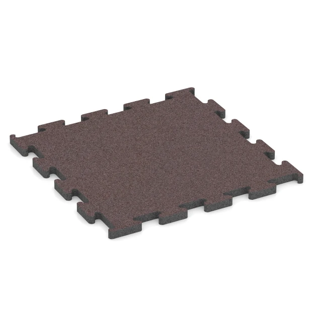 Fitness Performance Elite pavimento sportivo von WARCO im Farbdesign Rosso minerale mit den Abmessungen 50 x 50 x 2 cm | 0,25 m². Produktfoto von Artikel 6155 in der Aufsicht von schräg vorne.