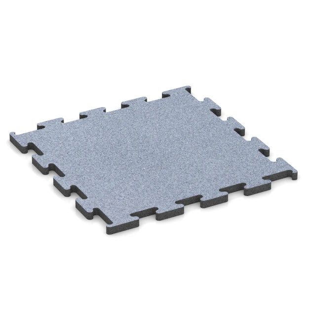 Fitness Performance Elite pavimento sportivo von WARCO im Farbdesign Grigio nebbia mit den Abmessungen 50 x 50 x 2 cm | 0,25 m². Produktfoto von Artikel 6156 in der Aufsicht von schräg vorne.