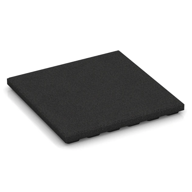 Fallschutzmatte – 125 cm von WARCO im Farbdesign Anthrazit mit den Abmessungen 50 x 50 x 4 cm | 0,25 m². Produktfoto von Artikel 6131 in der Aufsicht von schräg vorne.
