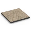 Fallschutzmatte EPDM – 120 cm von WARCO im Farbdesign Travertin mit den Abmessungen 50 x 50 x 4 cm | 0,25 m². Produktfoto von Artikel 6428 in der Aufsicht von schräg vorne.