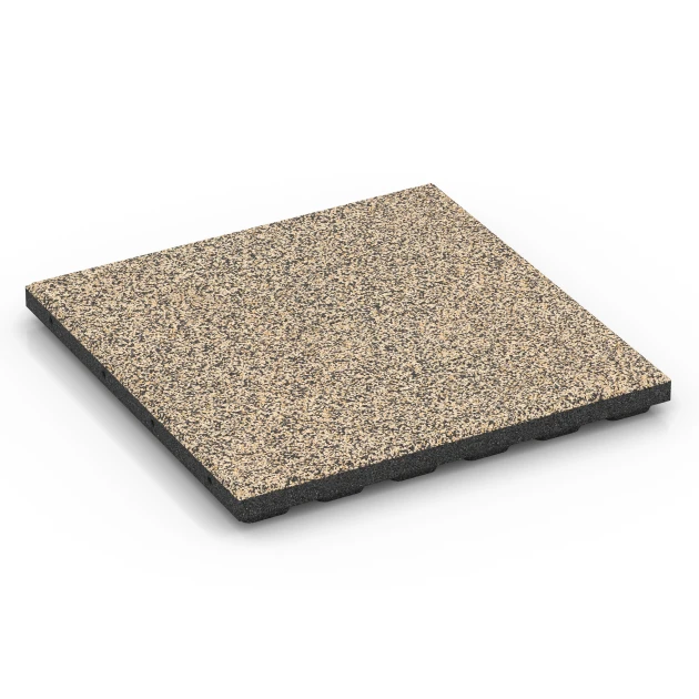 Piastrella da terrazza Classic von WARCO im Farbdesign Travertino mit den Abmessungen 50 x 50 x 4 cm | 0,25 m². Produktfoto von Artikel 6369 in der Aufsicht von schräg vorne.