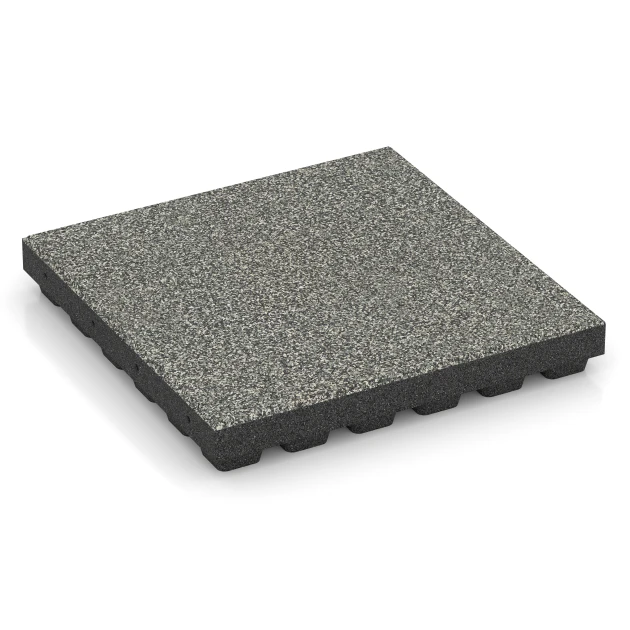 Piastrella antitrauma EPDM – 210 cm von WARCO im Farbdesign Granito grigio mit den Abmessungen 50 x 50 x 7 cm | 0,25 m². Produktfoto von Artikel 6441 in der Aufsicht von schräg vorne.