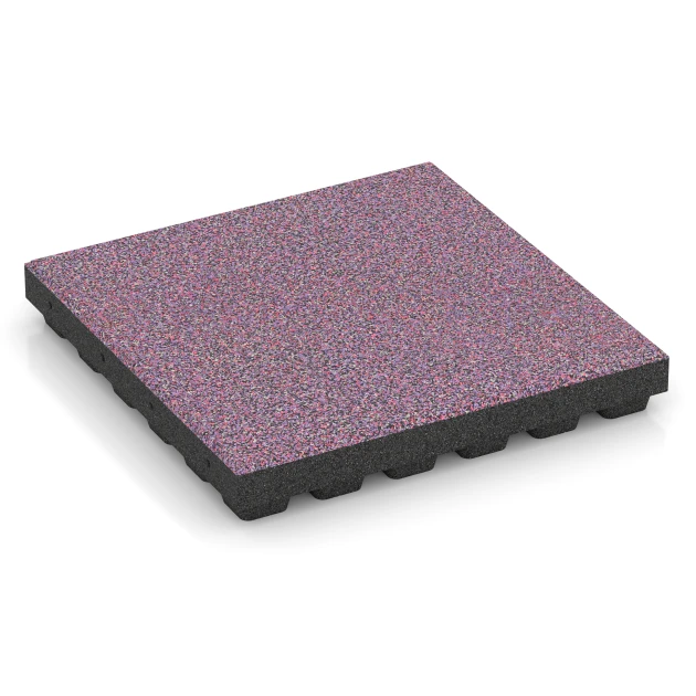 Piastrella antitrauma EPDM – 210 cm von WARCO im Farbdesign Lavanda mit den Abmessungen 50 x 50 x 7 cm | 0,25 m². Produktfoto von Artikel 6445 in der Aufsicht von schräg vorne.