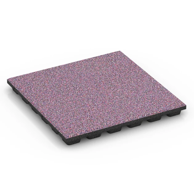 Piastrella antitrauma EPDM – 160 cm von WARCO im Farbdesign Lavanda mit den Abmessungen 50 x 50 x 4,8 cm | 0,25 m². Produktfoto von Artikel 6436 in der Aufsicht von schräg vorne.