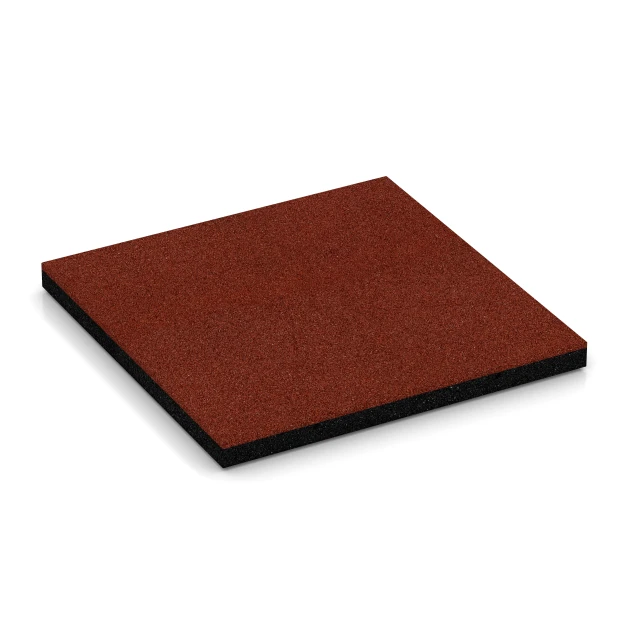 Piastrelle antitrauma von WARCO im Farbdesign Rosso mattone mit den Abmessungen 50 x 50 x 4 cm. Produktfoto von Artikel 6194 in der Aufsicht von schräg vorne.