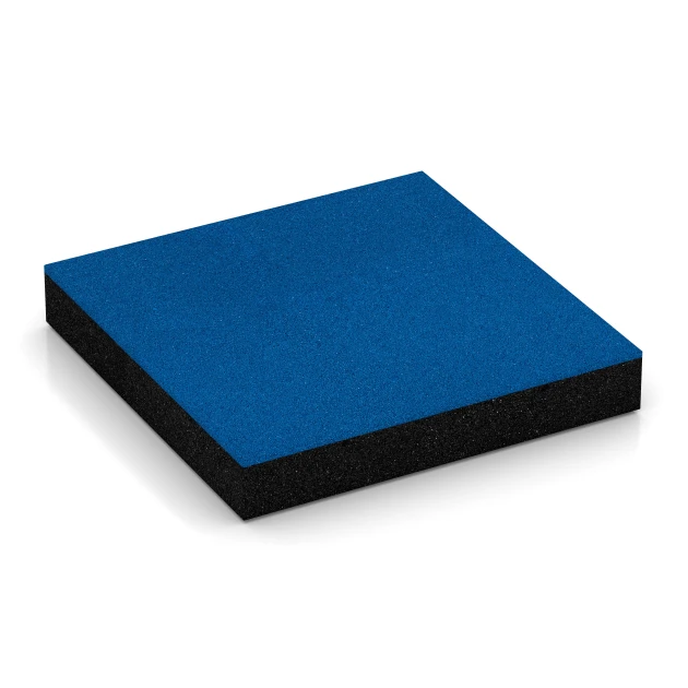 Fallschutzplatten von WARCO im Farbdesign Himmelblau mit den Abmessungen 50 x 50 x 8 cm. Produktfoto von Artikel 6232 in der Aufsicht von schräg vorne.
