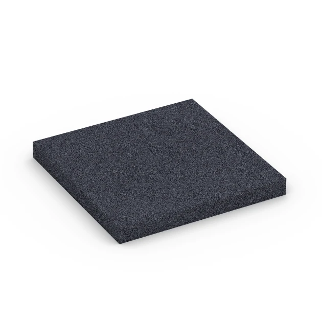 Fitness Performance Elite Pavimento Sportivo von WARCO im Farbdesign Antracite mit den Abmessungen 100 × 100 × 1 cm. Produktfoto von Artikel 6177 in der Aufsicht von schräg vorne.