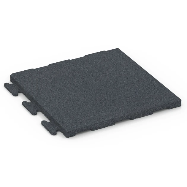Piastrella in gomma Linea von WARCO im Farbdesign Grigio ardesia mit den Abmessungen 50 x 50 x 3 cm | 0,25 m². Produktfoto von Artikel 7055 in der Aufsicht von schräg vorne.