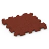 Piastrella in gomma a incastro per palestra von WARCO im Farbdesign Rosso mattone mit den Abmessungen 50 x 50 x 3 cm | 0,25 m². Produktfoto von Artikel 6988 in der Aufsicht von schräg vorne.