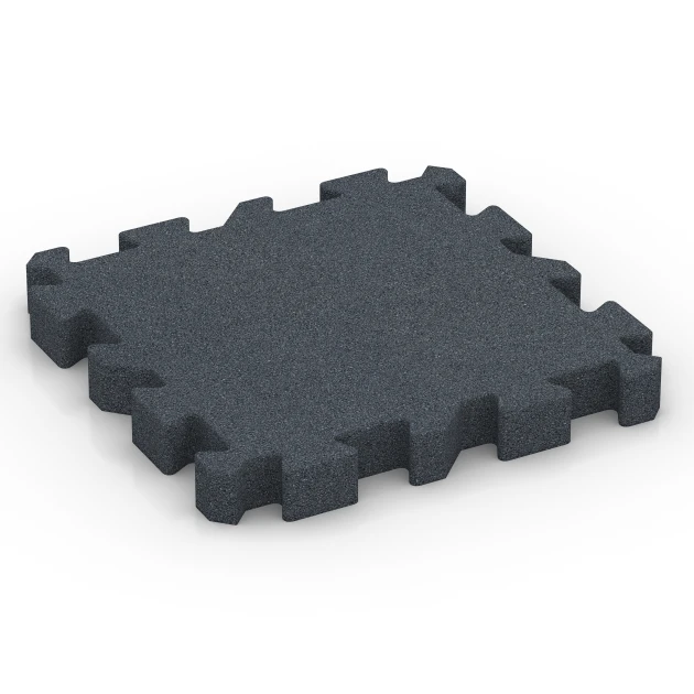 Piastra antitrauma ad incastro puzzle von WARCO im Farbdesign Grigio ardesia mit den Abmessungen 50 x 50 x 6 cm | 0,25 m². Produktfoto von Artikel 6319 in der Aufsicht von schräg vorne.