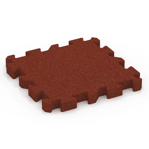 Piastrella antitrauma – 190 cm von WARCO im Farbdesign Rosso mattone mit den Abmessungen 50 x 50 x 5 cm | 0,25 m². Produktfoto von Artikel 6402 in der Aufsicht von schräg vorne.