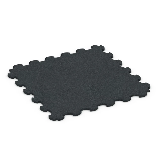 Tappeto gommato per palestra von WARCO im Farbdesign Antracite mit den Abmessungen 102,5 x 102,5 x 2 cm | 1,05 m². Produktfoto von Artikel 6377 in der Aufsicht von schräg vorne.