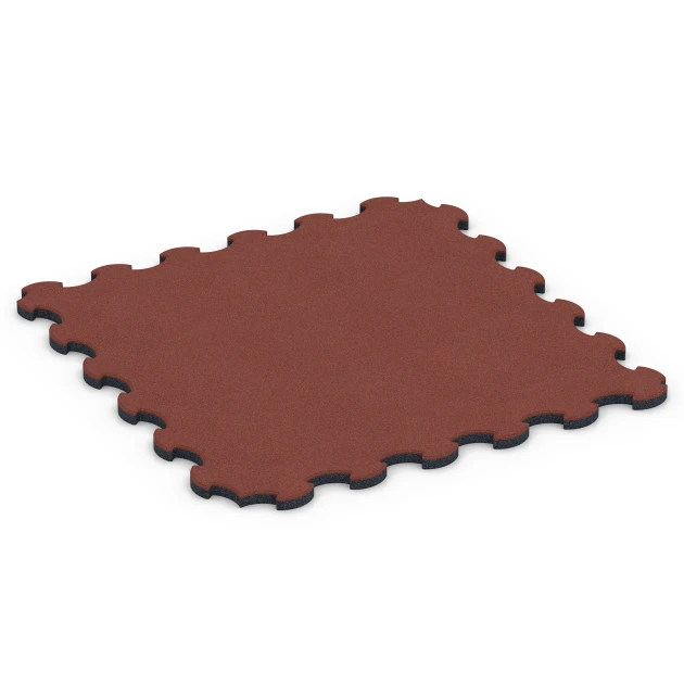 Stallmatte Puzzle von WARCO im Farbdesign Rosso mattone mit den Abmessungen 102,5 x 102,5 x 3 cm | 1,05 m². Produktfoto von Artikel 6392 in der Aufsicht von schräg vorne.