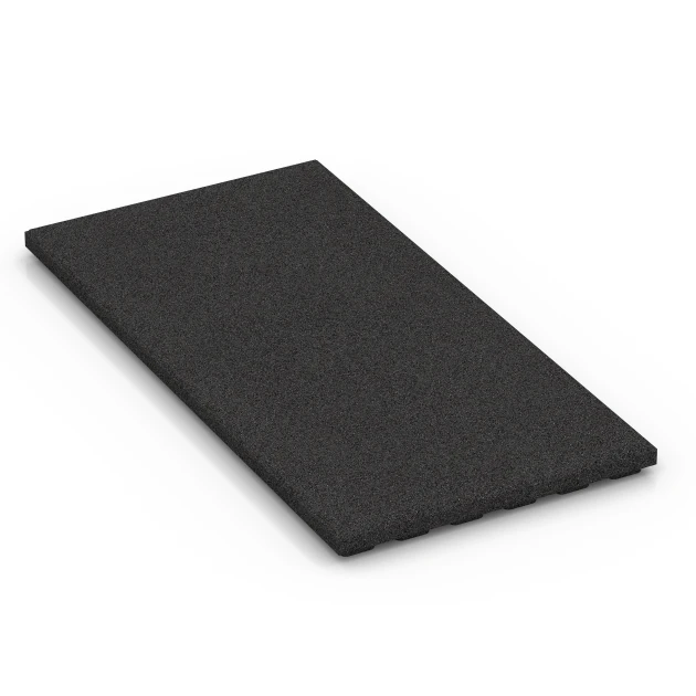 Tappeto in gomma per box cavalli Lusso von WARCO im Farbdesign Antracite mit den Abmessungen 100 x 50 x 4,5 cm | 0,50 m². Produktfoto von Artikel 6389 in der Aufsicht von schräg vorne.
