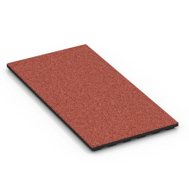 Tappeto in gomma per box cavalli Comfort von WARCO im Farbdesign Rosso mattone mit den Abmessungen 100 x 50 x 4 cm | 0,50 m². Produktfoto von Artikel 6386 in der Aufsicht von schräg vorne.