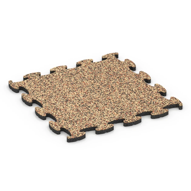 Spielmatte von WARCO im Farbdesign Terra Cotta mit den Abmessungen 46 x 46 x 1,8 cm. Produktfoto von Artikel 6754 in der Aufsicht von schräg vorne.