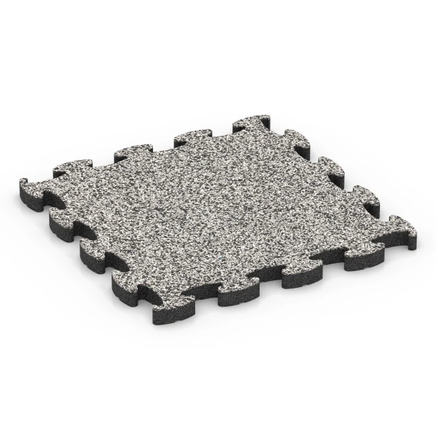 Fitness Active pavimento von WARCO im Farbdesign Granito grigio mit den Abmessungen 46 x 46 × 2,8 cm. Produktfoto von Artikel 6842 in der Aufsicht von schräg vorne.