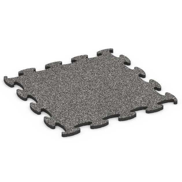 Fitness Active pavimento von WARCO im Farbdesign Granito grigio scuro mit den Abmessungen 98 x 98 x 2,8 cm. Produktfoto von Artikel 6850 in der Aufsicht von schräg vorne.