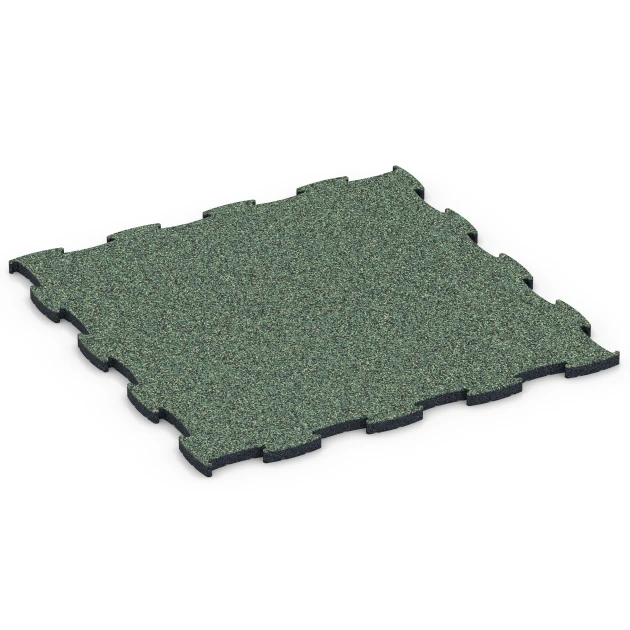 Fitness Active Floor System von WARCO im Farbdesign Englischer Rasen mit den Abmessungen 97,1 x 97,1 x 2,8 cm. Produktfoto von Artikel 6852 in der Aufsicht von schräg vorne.