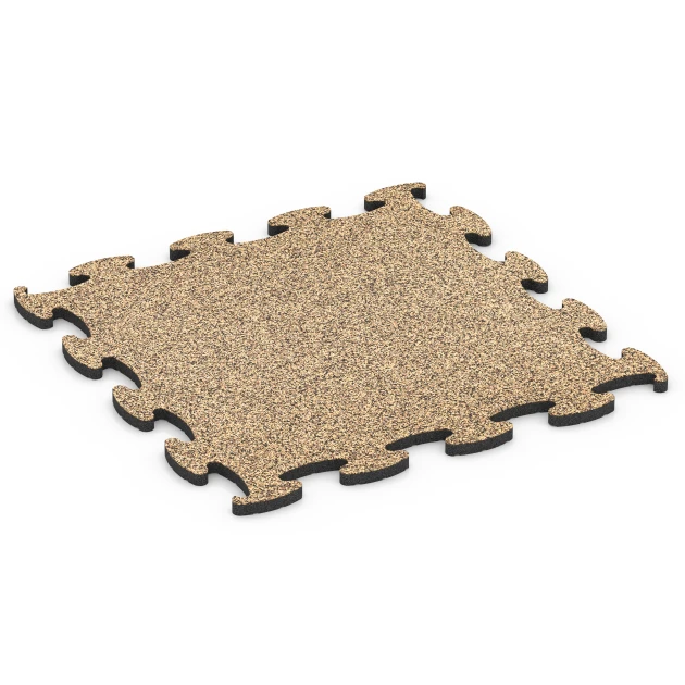 Fitness Active pavimento von WARCO im Farbdesign Rattan mit den Abmessungen 98 x 98 x 2,8 cm. Produktfoto von Artikel 6858 in der Aufsicht von schräg vorne.