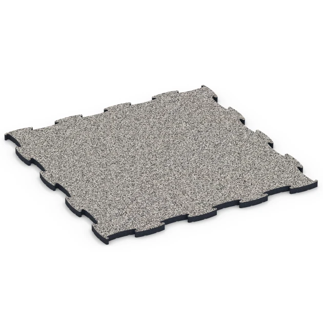Fitness Max Floor System von WARCO im Farbdesign Granito grigio mit den Abmessungen 97,1 x 97,1 x 2,8 cm. Produktfoto von Artikel 6887 in der Aufsicht von schräg vorne.