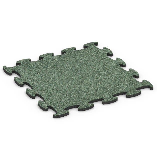 Fitness Max Floor System von WARCO im Farbdesign Prato inglese mit den Abmessungen 98 x 98 x 2,8 cm. Produktfoto von Artikel 6888 in der Aufsicht von schräg vorne.