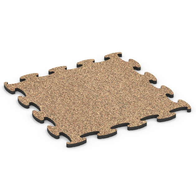 Fitness Max Floor System von WARCO im Farbdesign Terra Cotta mit den Abmessungen 98 x 98 x 2,8 cm. Produktfoto von Artikel 6889 in der Aufsicht von schräg vorne.
